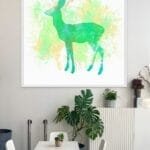 Ciervo, Acuarela y Chapoteo - Anonimo