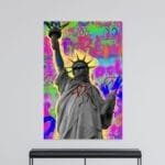 Estatua de la livertad, punk rock collage - Anonimo
