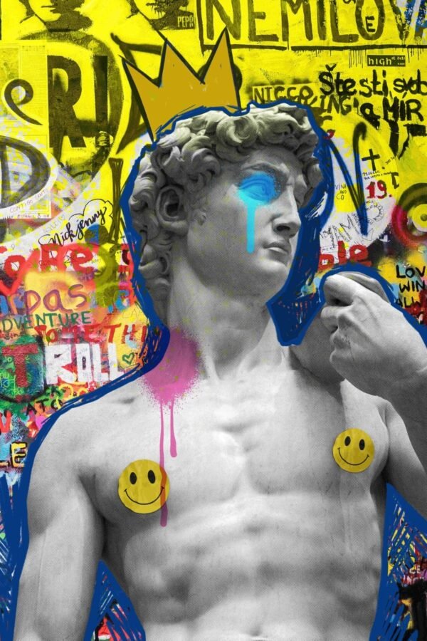 David, punk rock collage - Anonimo