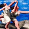 Dos mujeres corriendo en la playa - Pablo Picasso