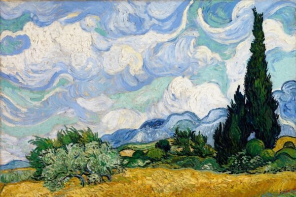 Campo de trigo con cipreses - Vincent van Gogh