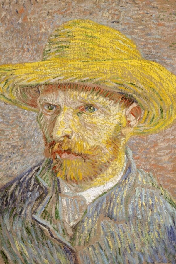 Autorretrato con sombrero de paja - Vincent van Gogh