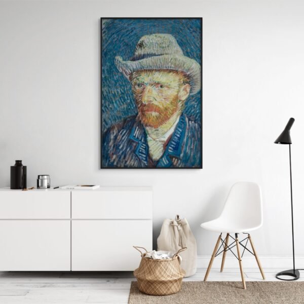 vg0021_vincent van gogh_autorretrato con sombrero de fieltro gris Autorretrato con sombrero de fieltro gris - Vincent van Gogh