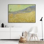 Campos de trigo con el segador en la salida del sol - Vincent van Gogh