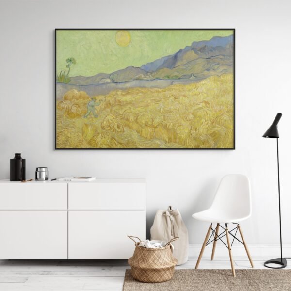 Campos de trigo con el segador en la salida del sol - Vincent van Gogh