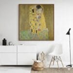 El Beso - Gustav Klimt, 48x48, Marco Madera