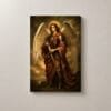 Arcángel Miguel con Espada, cuadro vertical en canvas