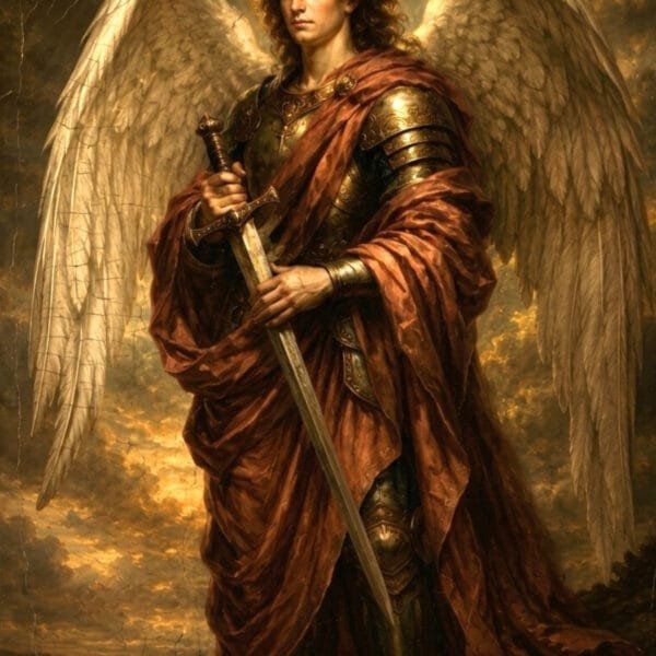 Arcángel Miguel con Espada, arte sin mockup