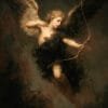Ángel con Arco entre Nubes, arte sin mockup