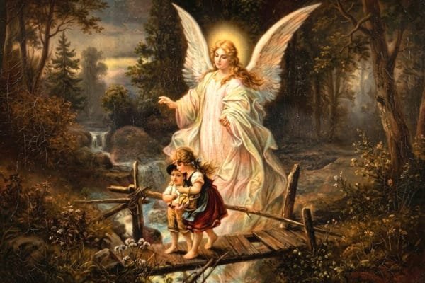 Ángel Guardián en el Puente, arte sin mockup