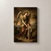 Ángel que Guía al Niño, cuadro vertical en canvas