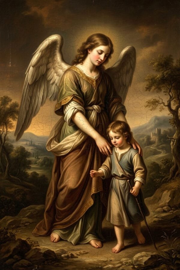 Ángel que Guía al Niño, arte sin mockup