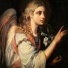 Ángel con Lirios Blancos, arte sin mockup