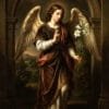 Ángel con Lirios ante el Arco, arte sin mockup