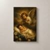 Un Ángel Cuida su Sueño, cuadro vertical en canvas