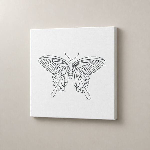 Alas en Tinta — mockup Alas en Tinta, cuadro cuadrado en canvas