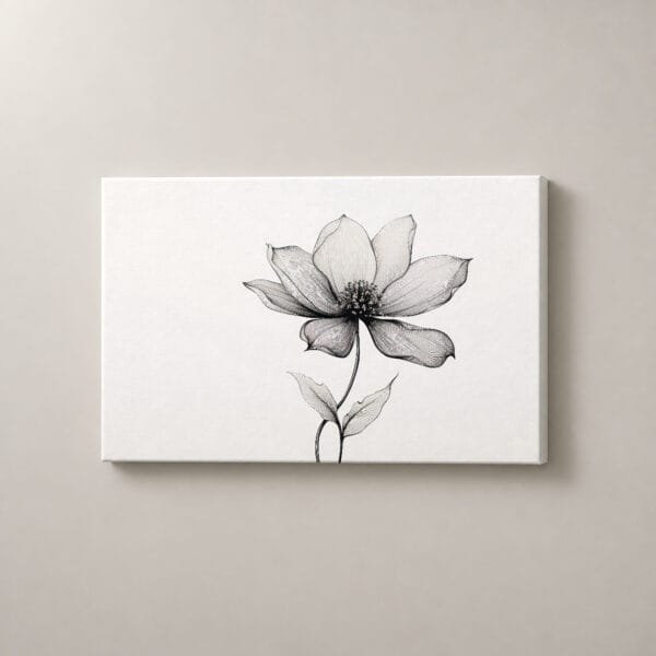 Flor de Porcelana, cuadro horizontal en canvas
