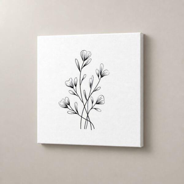Ramas de Quietud — mockup Ramas de Quietud, cuadro cuadrado en canvas