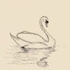 Cisne en Reposo, arte sin mockup