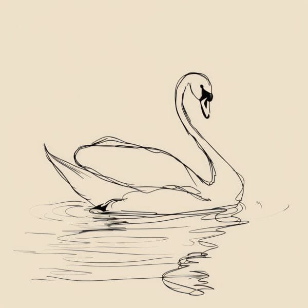 Cisne en Reposo, arte sin mockup