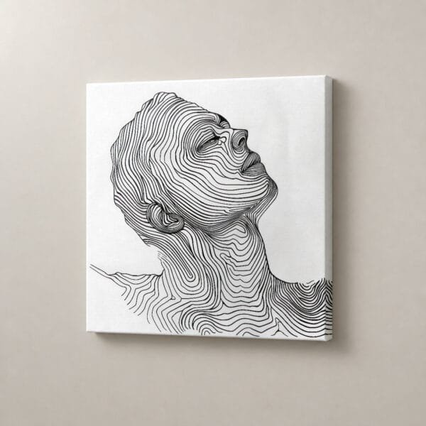 Relieve del Alma, cuadro cuadrado en canvas