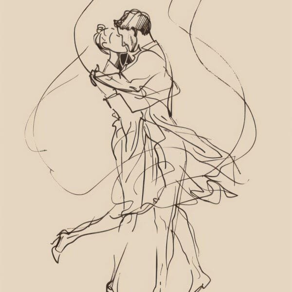 Abrazo en Movimiento, arte sin mockup