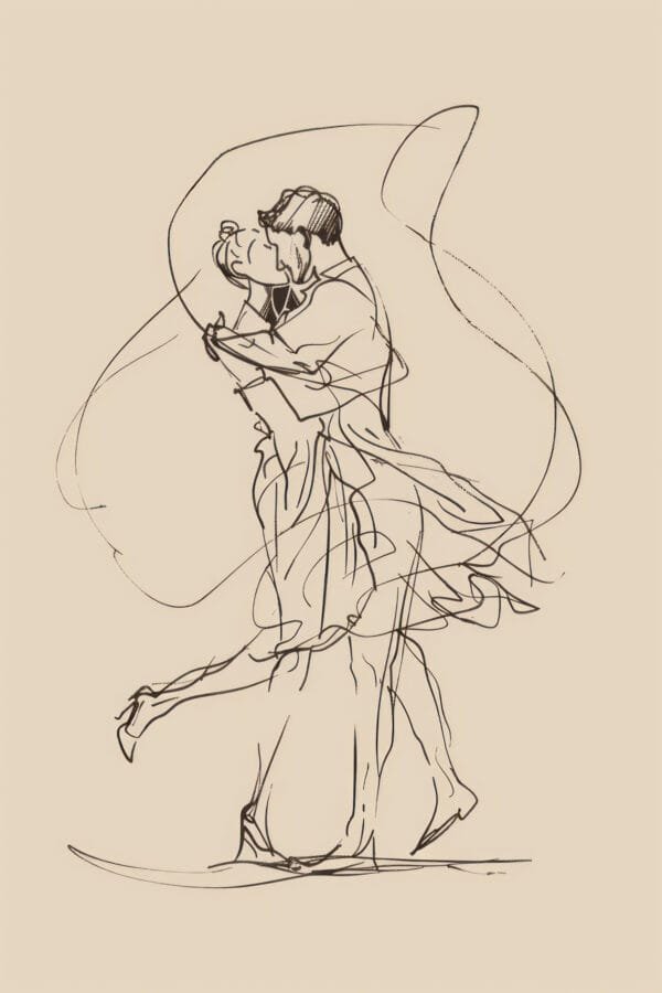 Abrazo en Movimiento, arte sin mockup
