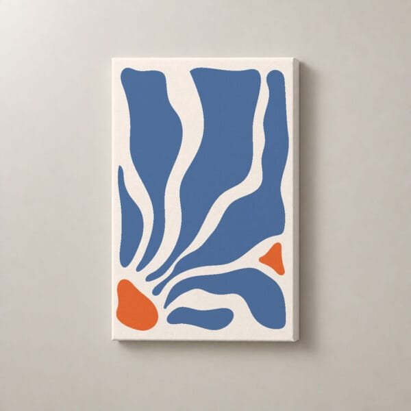 Brisa Azul, cuadro vertical en canvas