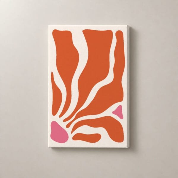 Brisa Coral, cuadro vertical en canvas