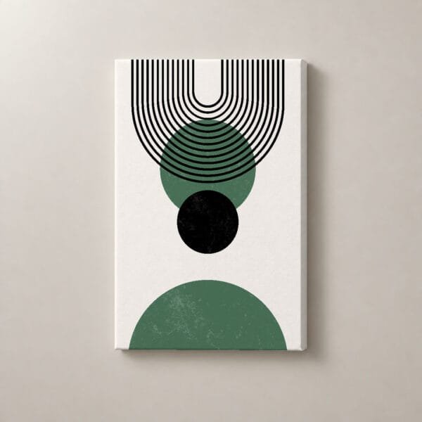 Gravedad Verde — mockup Gravedad Verde, cuadro vertical en canvas