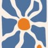 Sol entre Formas Azules, arte sin mockup
