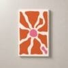 Sol entre Formas Coral, cuadro vertical en canvas