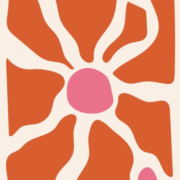 Sol entre Formas Coral, arte sin mockup