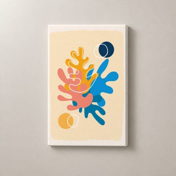 Coral Vertical, cuadro vertical en canvas