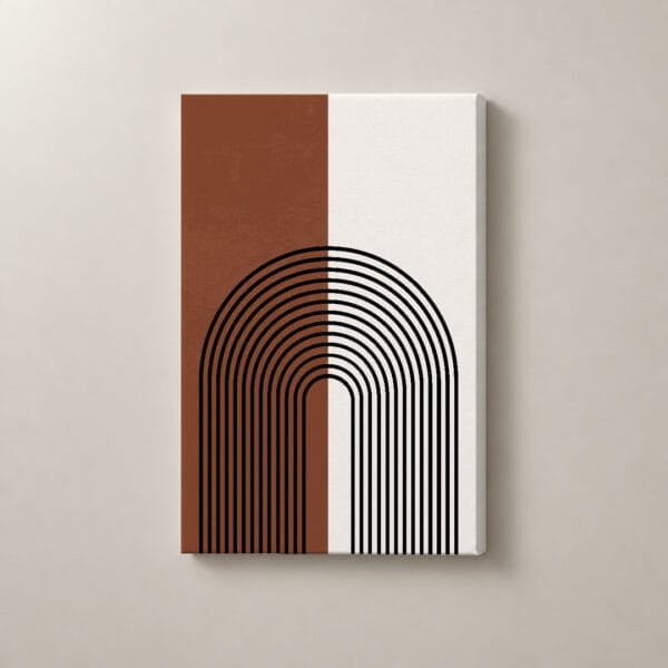 Umbral Terracota, cuadro vertical en canvas