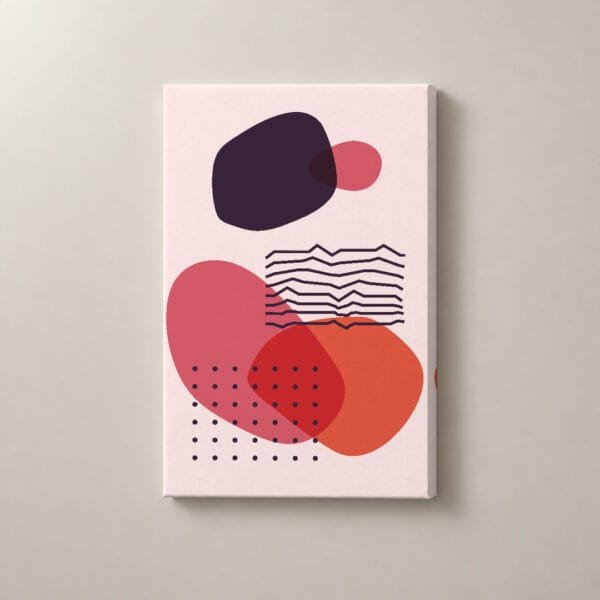 Cadencia Rosada — mockup Cadencia Rosada, cuadro vertical en canvas