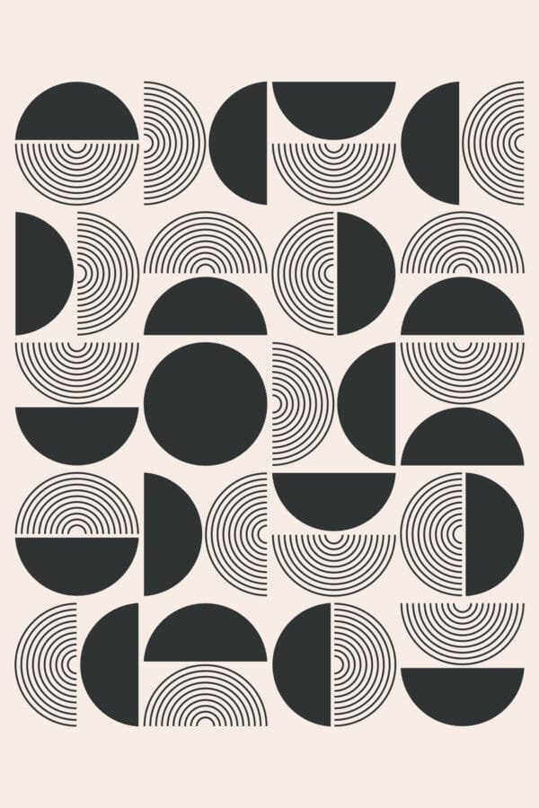Mosaico de Semicírculos, arte sin mockup