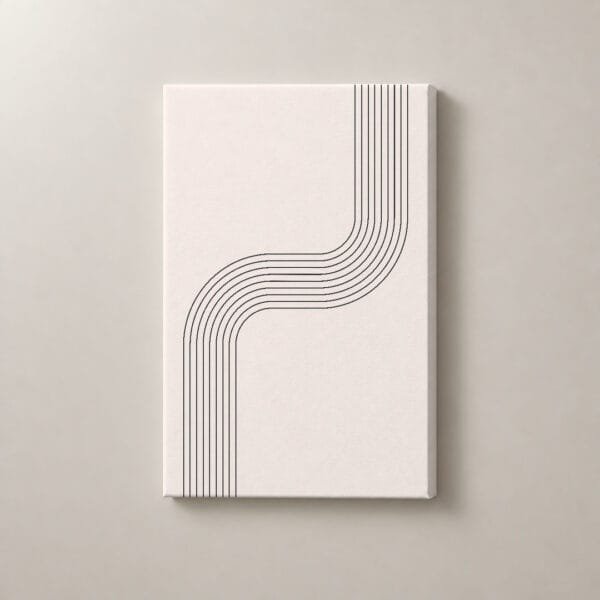 Curva Infinita — mockup Curva Infinita, cuadro vertical en canvas