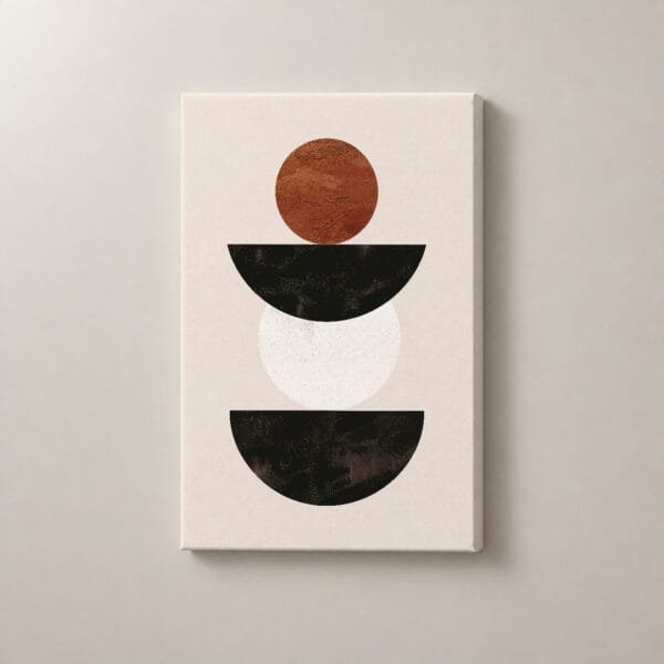 Equilibrio Mineral, cuadro vertical en canvas