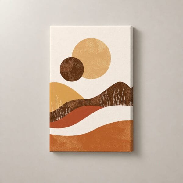 Colinas de Ocre, cuadro vertical en canvas
