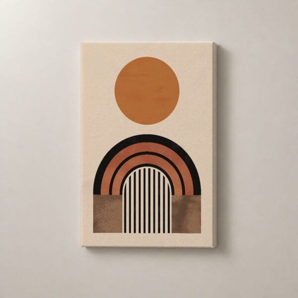 Sol de Ocre, cuadro vertical en canvas