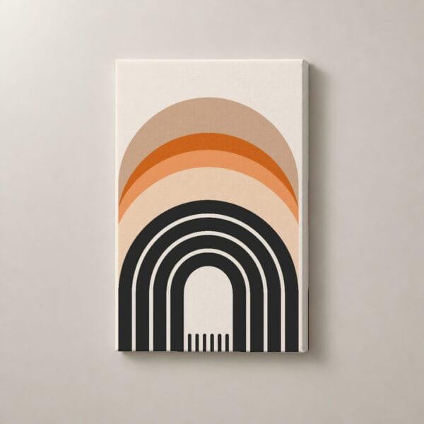 Horizontes Curvos, cuadro vertical en canvas
