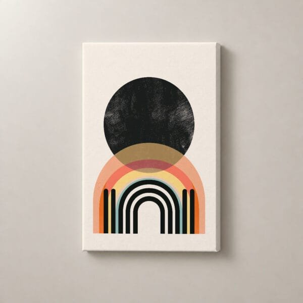 Eclipse de Colores, cuadro vertical en canvas