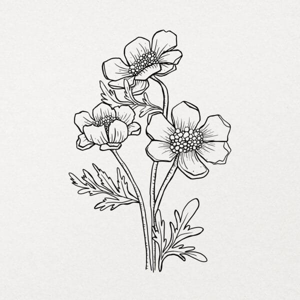 Flores de Papel, arte sin mockup