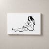 Quietud Femenina, cuadro horizontal en canvas