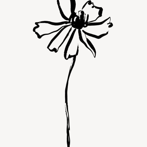 Flor en un Trazo, arte sin mockup