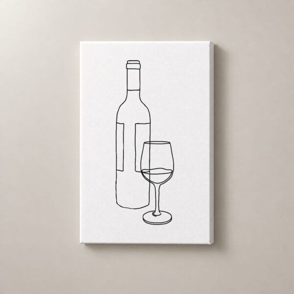 Brindis Esencial — mockup Brindis Esencial, cuadro vertical en canvas