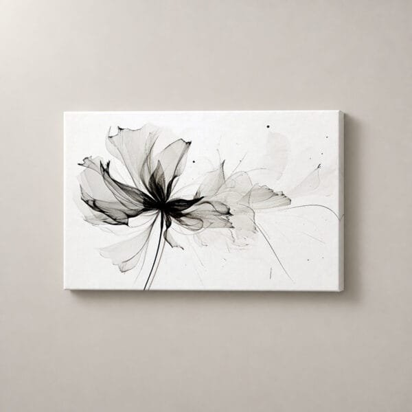Pétalos al Viento, cuadro horizontal en canvas