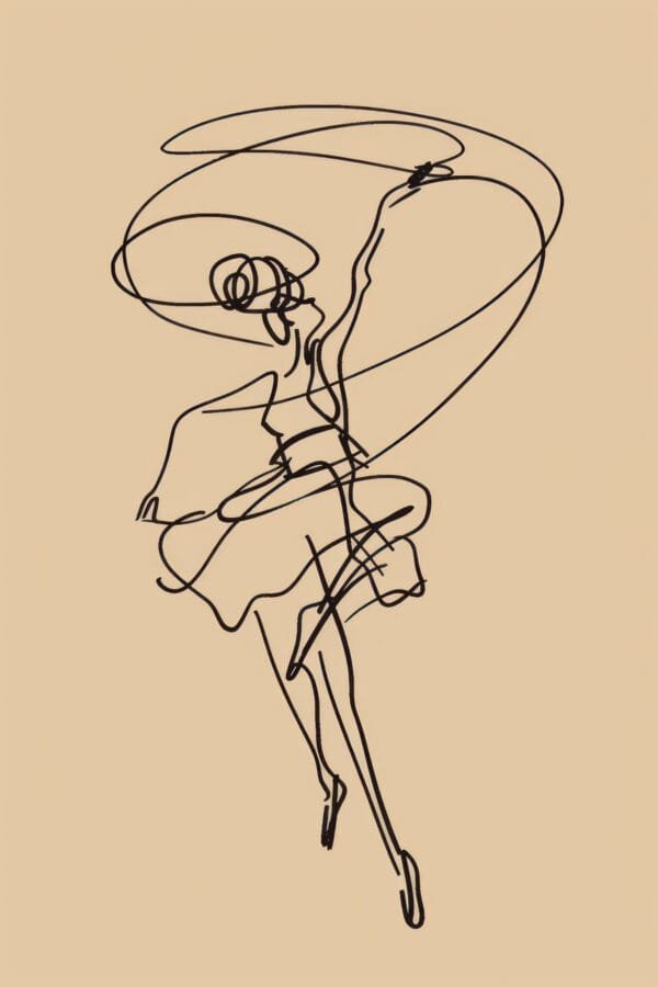 Vuelo de Bailarina, arte sin mockup