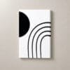 Curva y Sombra, cuadro vertical en canvas